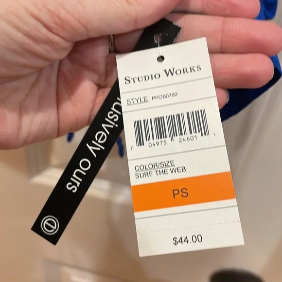 Blue Blouse by Studio Works - Petite Small PS - Picture 3 of 6